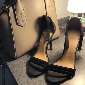 Lauren Conrad Black Strap Heels